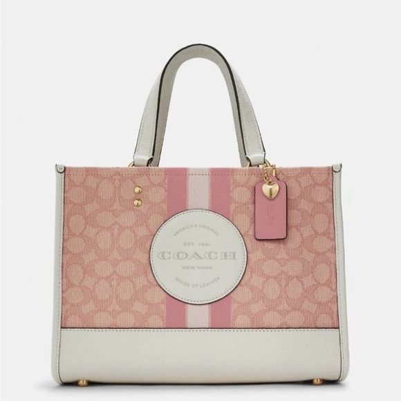 Coach Handbags - PENDING!❌ - Coach Dempsey Tote Bag Carryall in Signature Jacquard With Charm